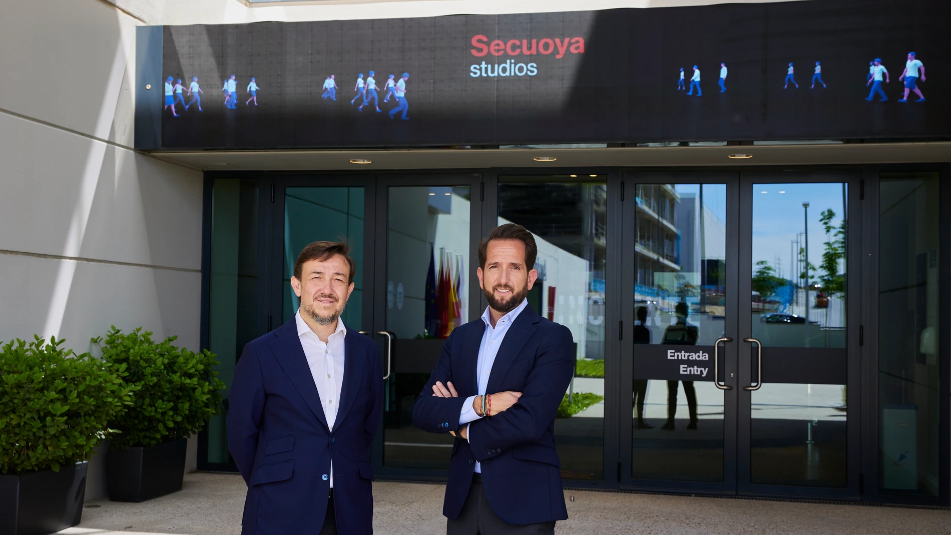 J. Pablo Jimeno, director general de Grupo Secuoya, y Raúl Berdonés, Presidente Ejecutivo de Secuoya Grupo de Comunicación