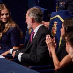 Ceremonia de entrega de los Premios Princesa de Asturias 2023, presidida por SS.MM. los Reyes Felipe VI y Letizia, con la presencia de SS.AA.RR. la Princesa de Asturias Leonor y la Infanta doña Sofía en el teatro Campoamor de Oviedo. 