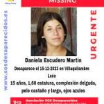 Cartel de la joven desaparecida en León
