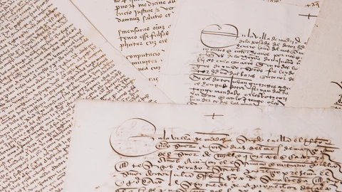 Una imagen de los papeles del médico de Isabel de Castilla y su hija Juana