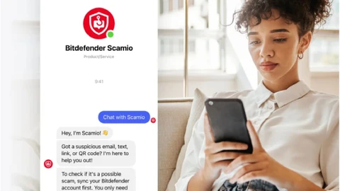¿Esto es un timo, Scamio? La IA gratuita de BitDefender que te ayuda a detectar ciberestafas.