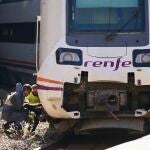 Siguen lo trabajos tras el choque de dos trenes en Álora 
