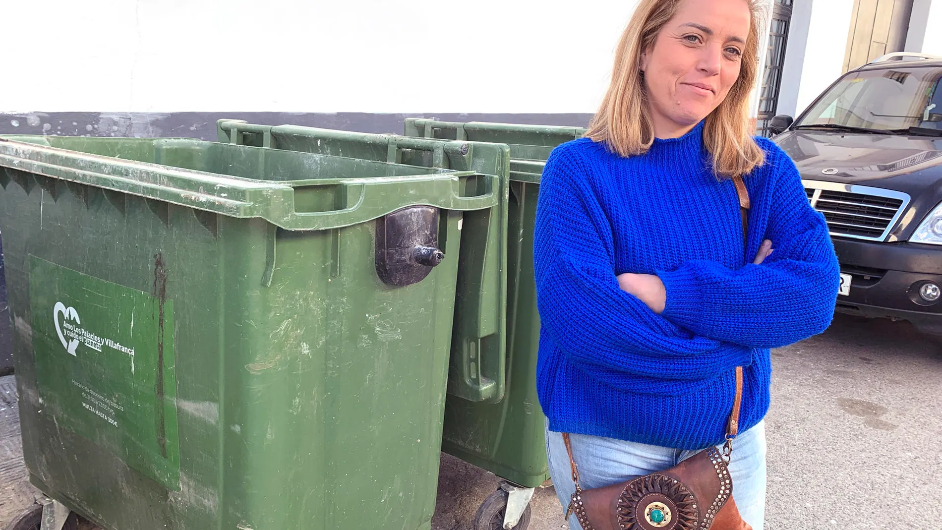Belén Cerezuela, una de las mujeres que encontró ayer a una bebé recién nacida viva