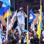  The President of the Democratic Republic of Congo Felix Tshisekedi speaks during a campaign rally in Kinshasa, Democratic Republic of Congo, 18 December 2023.
