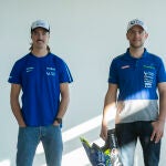 Javi Vega y Lorenzo Santolino, pilotos Pont Grup, en la sede de La Razón
