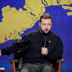 Ukrainian President Zelensky holds press conference in Kyiv