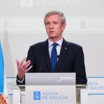 Rueda, esta mañana, en rueda de prensa. 
