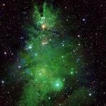 Nebulosa en forma de árbol de Navidad compartida por la NASA