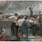 «Una huelga de obreros en Vizcaya», de Vicente Cutanda y parte integrante de la muestra «Arte y transformaciones sociales en España (1885-1910)»