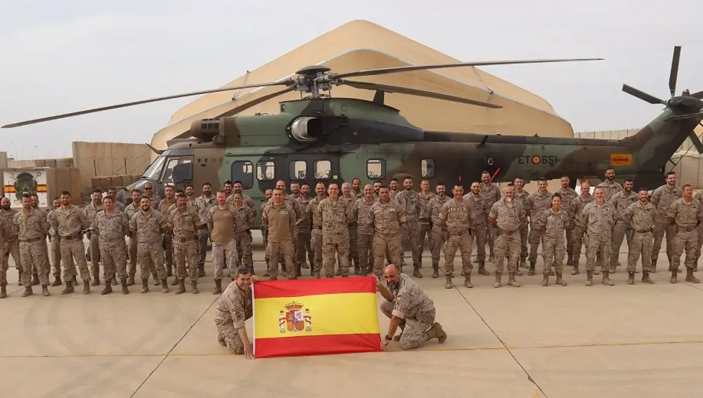 Unidad de helicópteros españoles desplegada en Irak