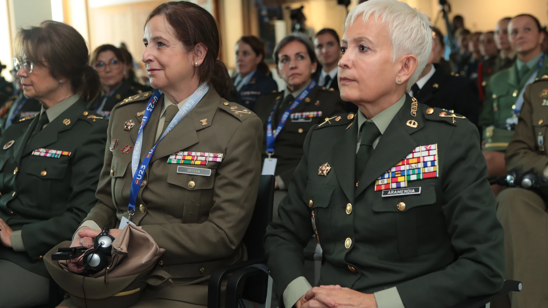 Las tres primeras generales -Aramendía, Ortega y Gordillo- en un acto reciente