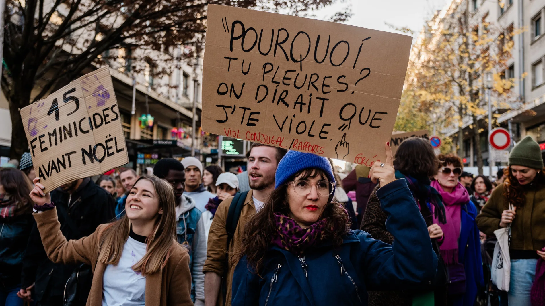 Manifestación contra la violencia de género en Nantes