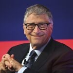 Bill Gates speaks during the Global Investment Summit at the Science Museum, London, Tuesday, Oct, 19, 2021. (Leon Neal/Pool Photo via AP