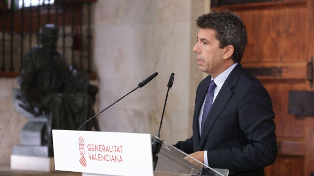 El presidente de la Generalitat valenciana, Carlos Mazón