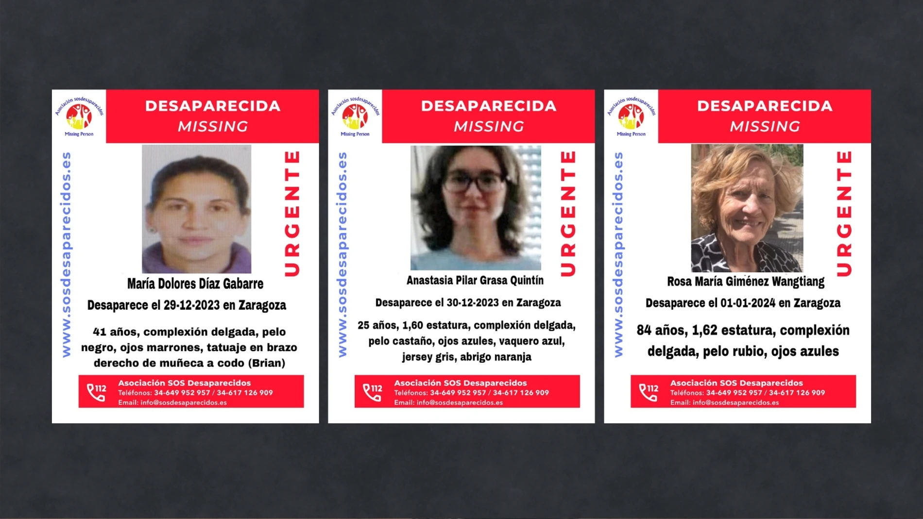 Desaparecen tres mujeres en Zaragoza en cuatro días