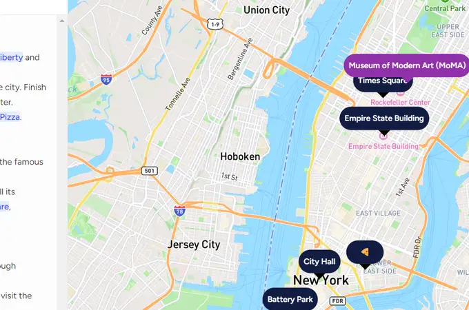 Una app para convertir texto en un mapa interactivo, en segundos
