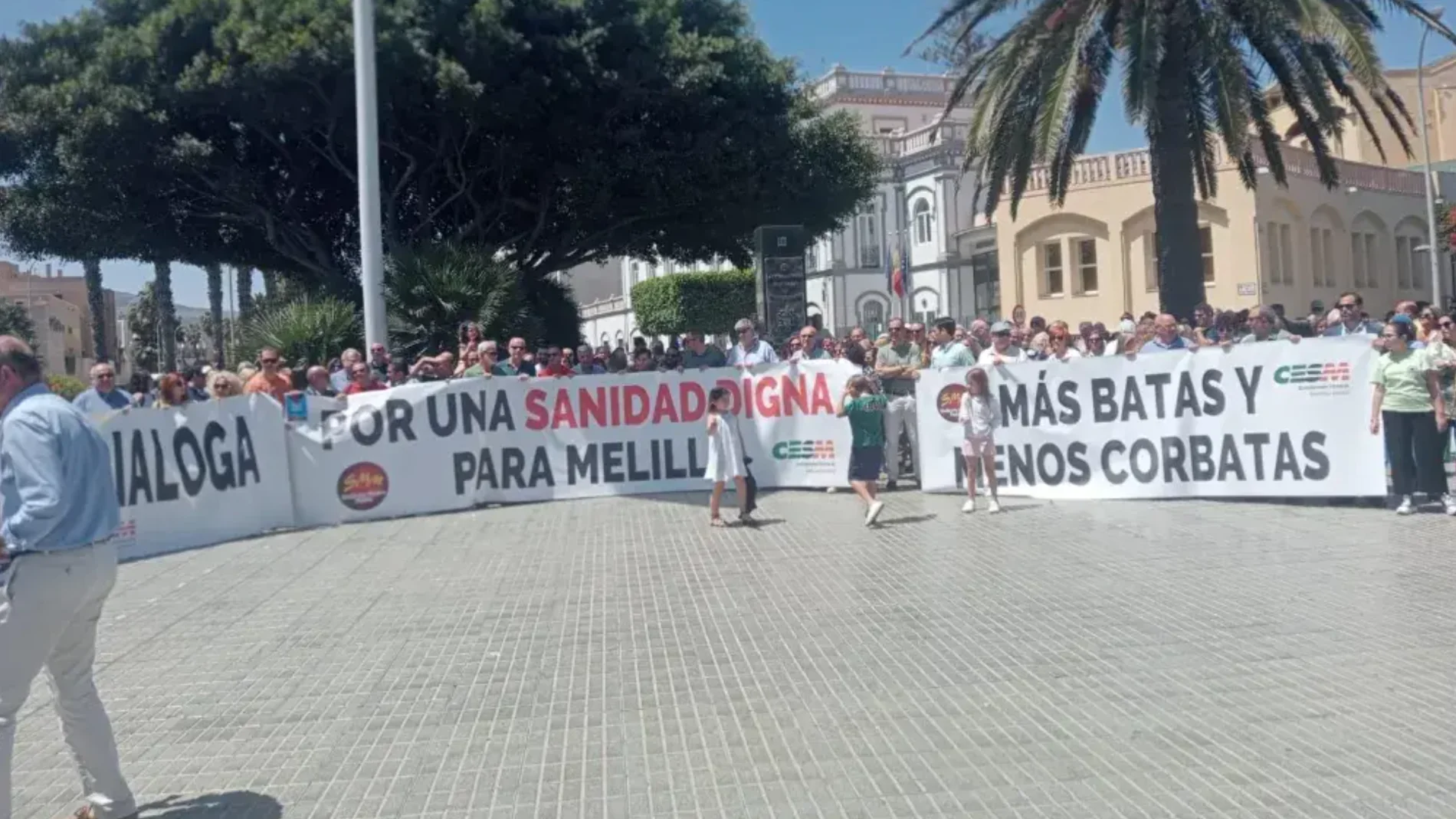 Una de las muchas concentraciones por la mejora de la Sanidad pública en Melilla