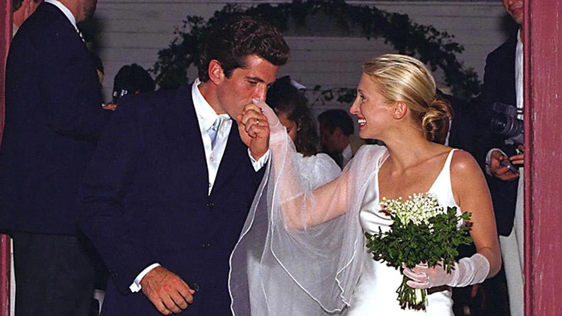 John F. Kennedy Jr., the son of President John F. Kennedy, and Carolyn Bessette leave a church after being wed in a small private ceremony on Cumberland Island Sept. 21, 1996, off the coast of Georgia.