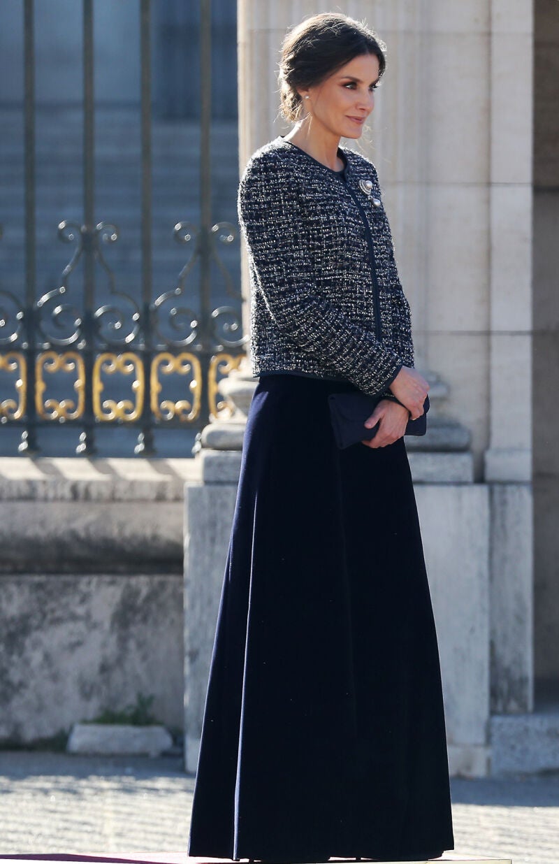 El look de la Reina Leetizia en la Pascua Militar de 2019.