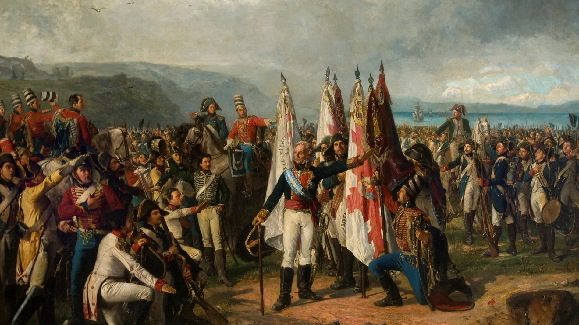 «Juramento de las tropas del marqués de la Romana», óleo de Manuel Castellano