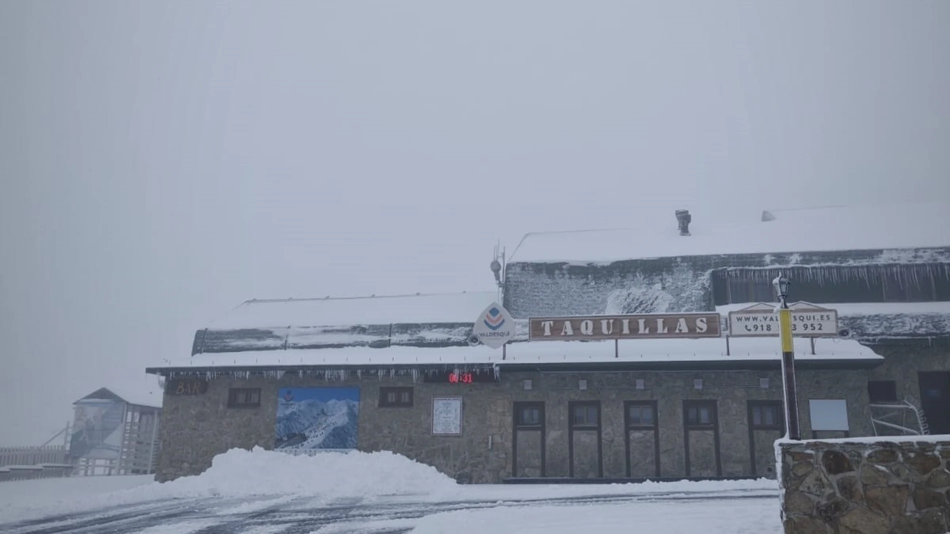 Valdesquí abrió este domingo tras las últimas nevadas