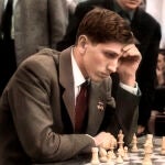El joven Bobby Fischer en una imagen coloreada