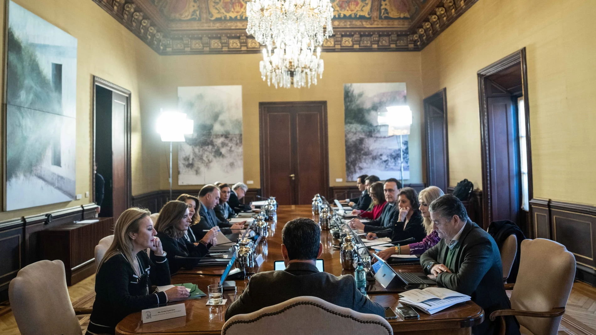Consejo de Gobierno de la Junta de Andalucía, presidido por Juanma Moreno en el Palacio de San Telmo
