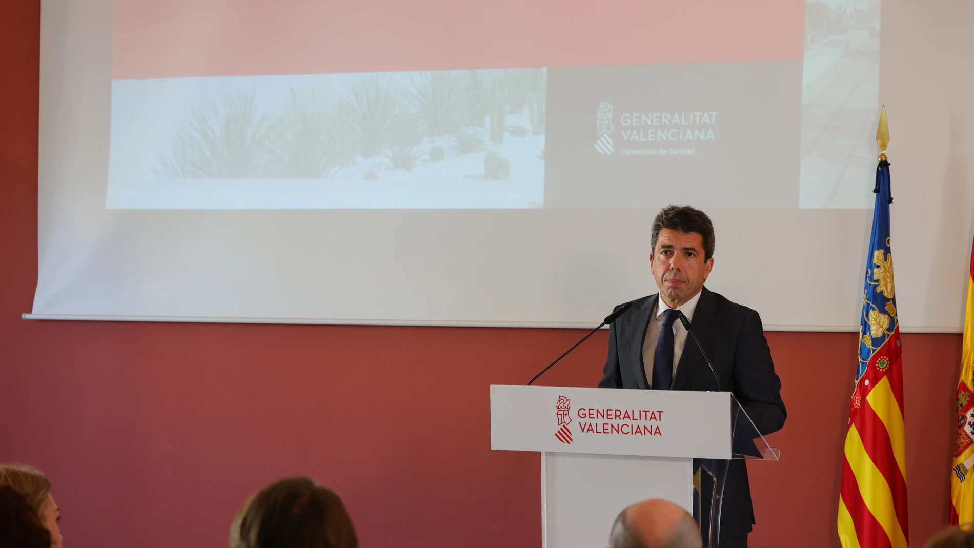 El presidente de la Generalitat valenciana, Carlos Mazón, ayer durante la presentación del Plan de Salud Mental