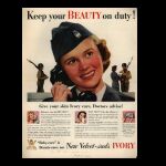Carteles de la Segunda Guerra Mundial donde se aconseja que la mujer utilice maquillaje