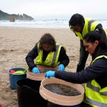 Labores de limpieza de pellets en Asturias