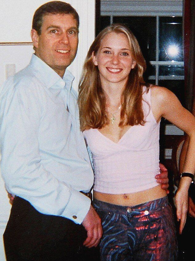 Virginia Roberts photographed with Prince Andrew and Ghislaine Maxwell in early 2001. Collect picture from Virginia Roberts.