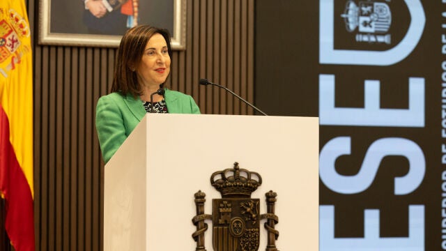 Margarita Robles, hoy, en el Centro Superior de Estudios de la Defensa Nacional (Ceseden)