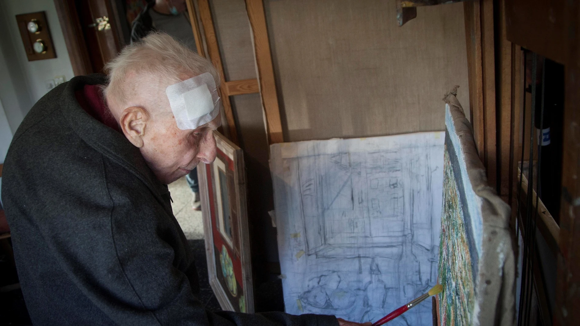 El pintor vigués Luis Torras está considerado el pintor en activo más longevo del mundo