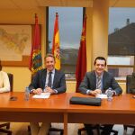 Reunión del consejero de Fomento de Infraestructuras, José Manuel Pancorbo, y el alcalde de Lorca, para avanzar en el convenio de ayudas del terremoto