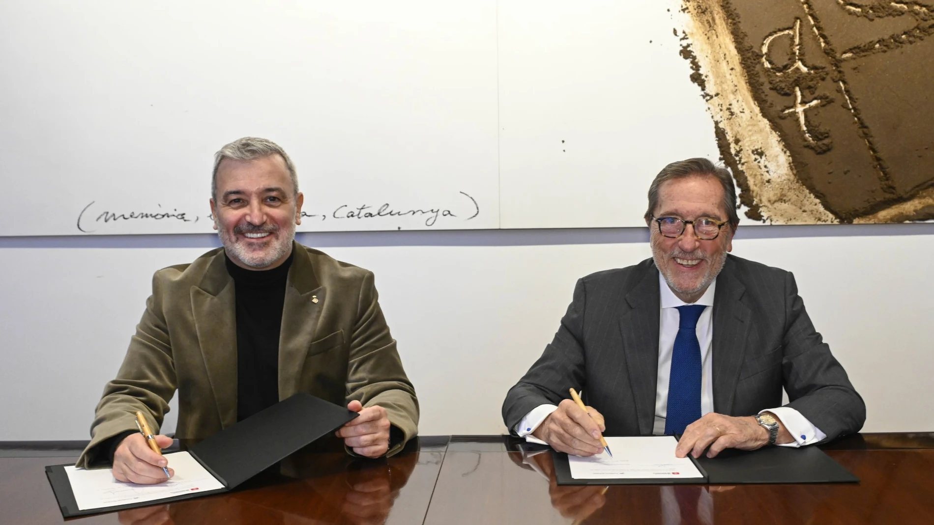 Jaume Collboni y Antonio Vila, en la firma del acuerdo