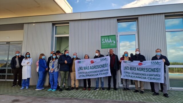 Imagen de archivo de una concentración de protesta del SMM por agresiones a médicos