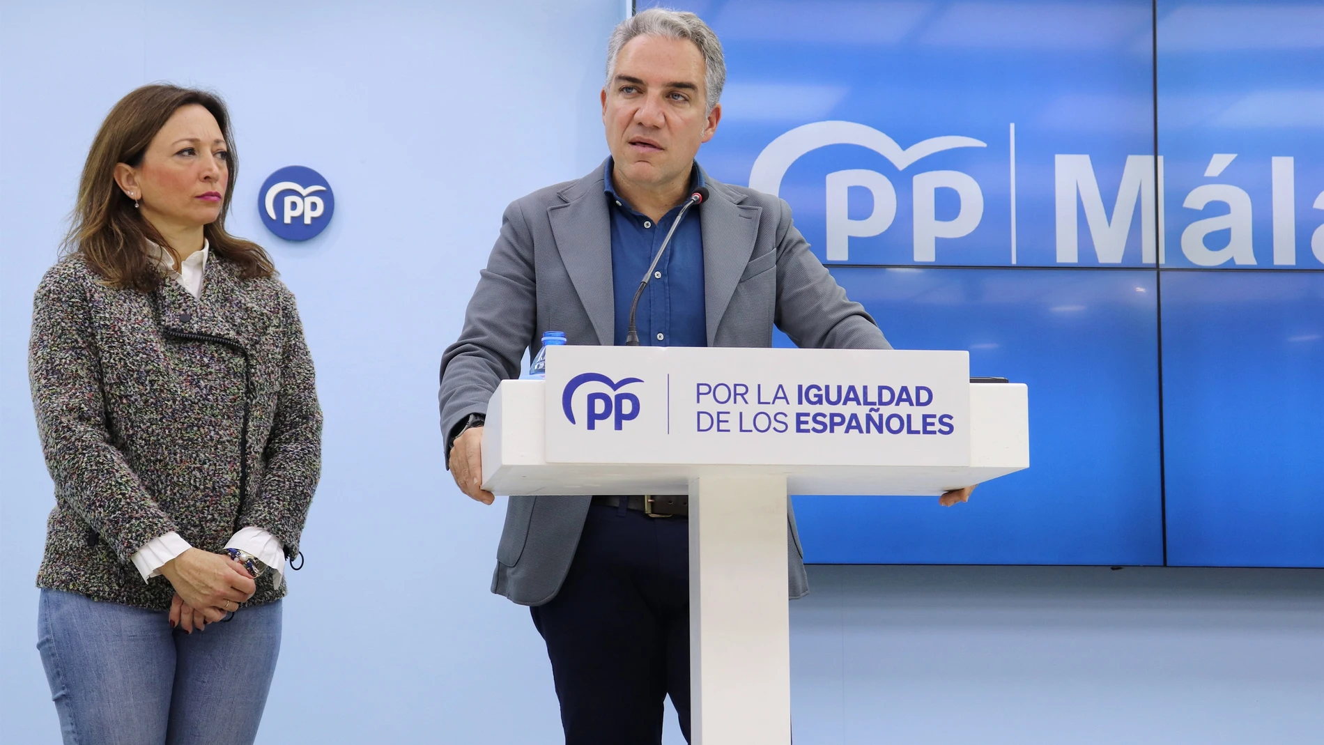 El vicesecretario de Coordinación Autonómica y Local y Análisis Electoral del PP, Elías Bendodo, en rueda de prensa en Málaga.PP MÁLAGA19/01/2024