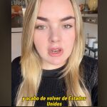 La joven estadounidense en un moment ode su video en TikTok