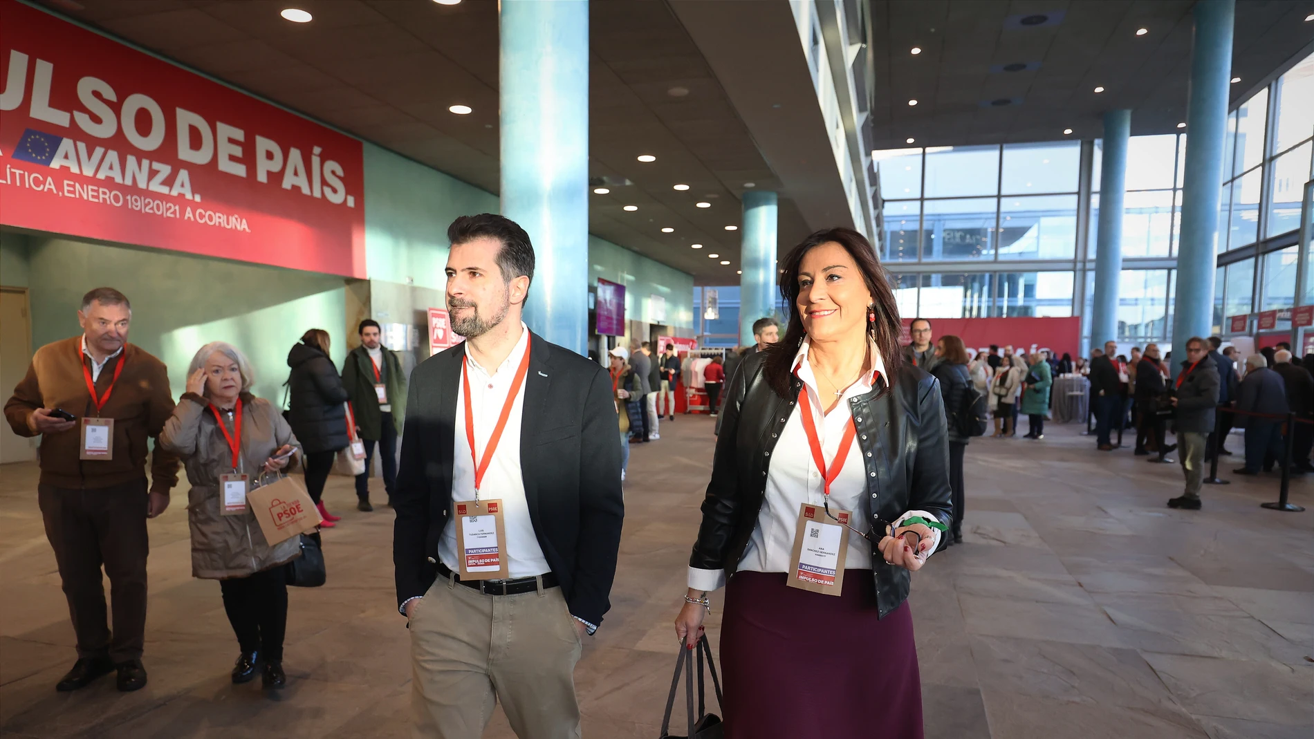 Luis Tudanca y Ana Sánchez participan en la Convención Política del PSOE 'Impulso de país', celebrada en A Coruña
