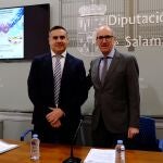 El presidente de la Diputación de Salamanca, Javier Iglesias, presenta, junto a Antonio Labrador, la iniciativa Relevo Generacional en el mundo Rural