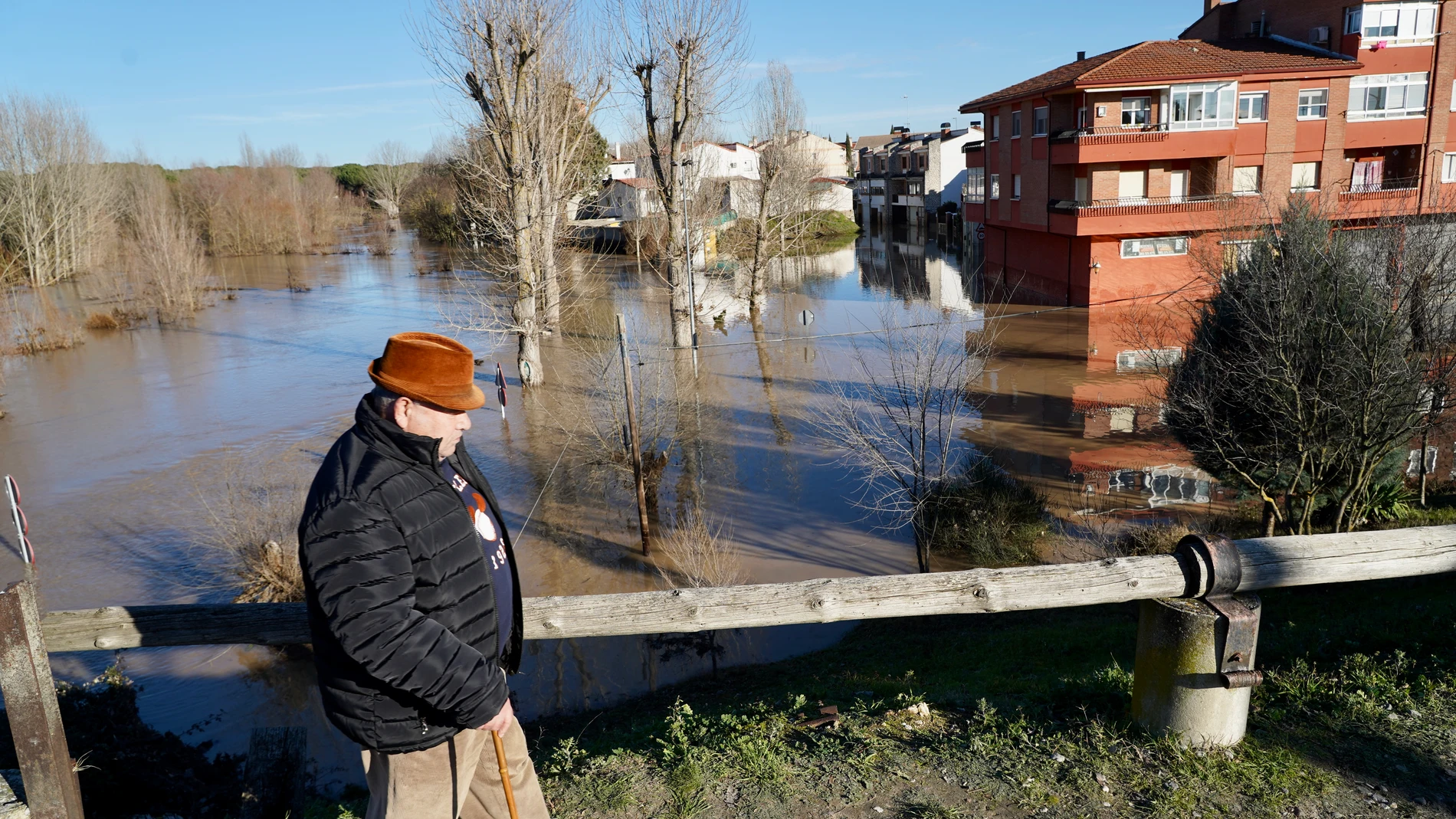 Inundaciones en Viana de Cega (Valladolid) por la crecida del río Cega