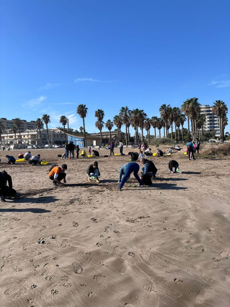 jornada de limpieza en la playa de la Patacona (Valencia)