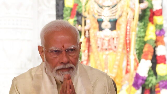 Indian Prime Minister Modi presides over inaugural ceremony at Ram Mandir temple