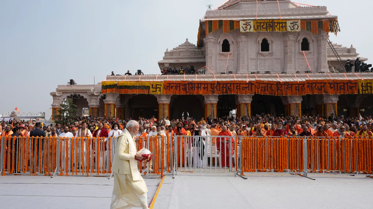 Qué revela sobre la India de Narendra Modi la inauguración del templo hindú de Ayodhya