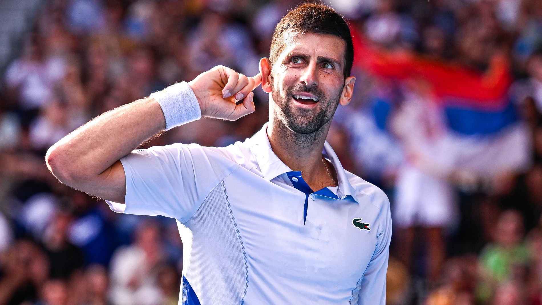 Novak Djokovic of Serbia during the Australian Open 2024 Grand Slam tennis tournament on January 22, 2024 at Melbourne Park in Melbourne, Australia. Photo Victor Joly / DPPI AFP7 23/01/2024 ONLY FOR USE IN SPAIN