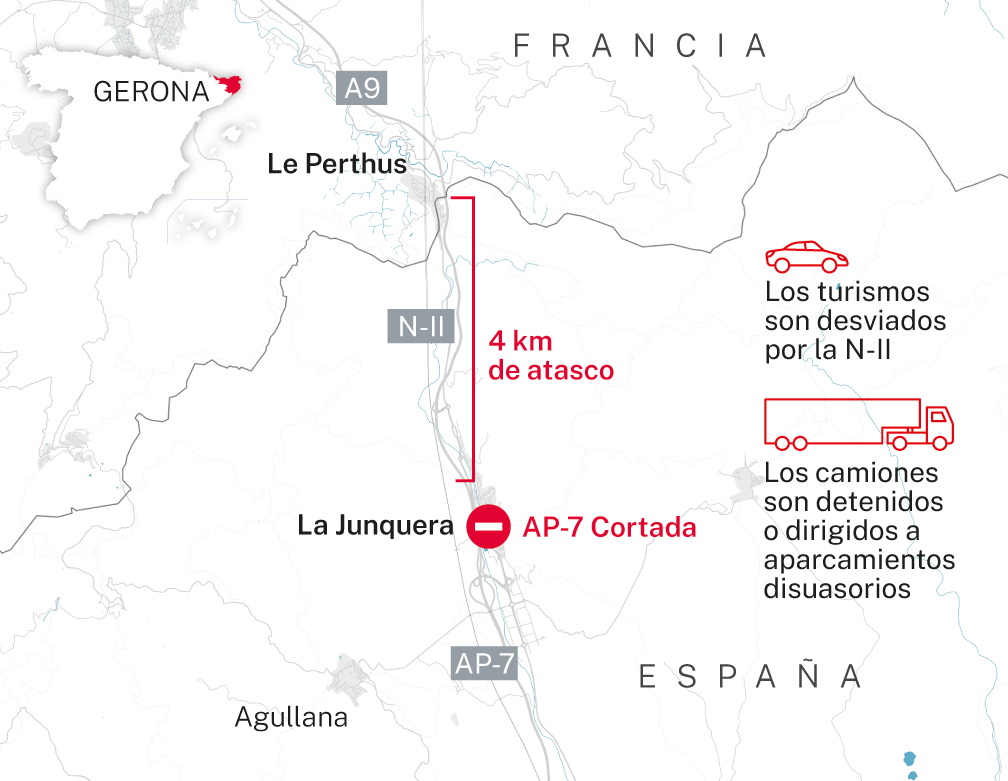 Hundreds Of Spanish Truck Drivers Trapped In Ap-7 Blockade By French Farmers