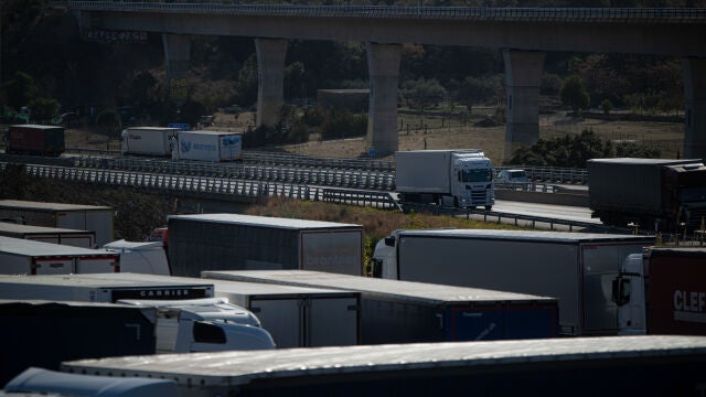 Camiones parados en Francia