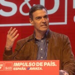 El presidente del Gobierno, Pedro Sánchez, interviene durante la clausura de la convención política del PSOE, a 21 de enero de 2024, en A Coruña, Galicia (España).