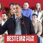 El presidente del Gobierno y secretario general del PSOE, Pedro Sánchez, interviene en un acto del PSOE en Lugo, a 27 de enero de 2024