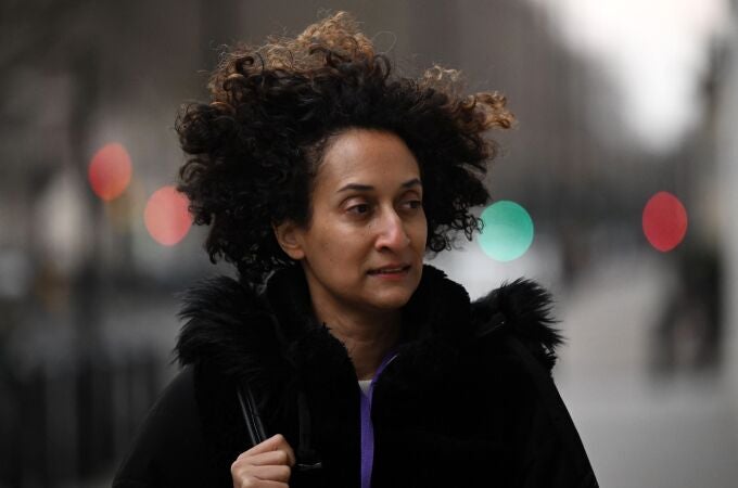 Britain's former Social Mobility Tsar, Katharine Birbalsingh arrives at the BBC studios in central London on January 29, 2023, to appear on the BBC's 'Sunday Morning' political television show. 